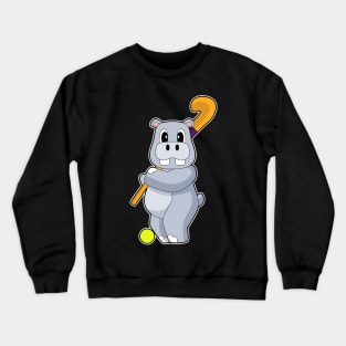 Hippo Field hockey Hockey stick Crewneck Sweatshirt